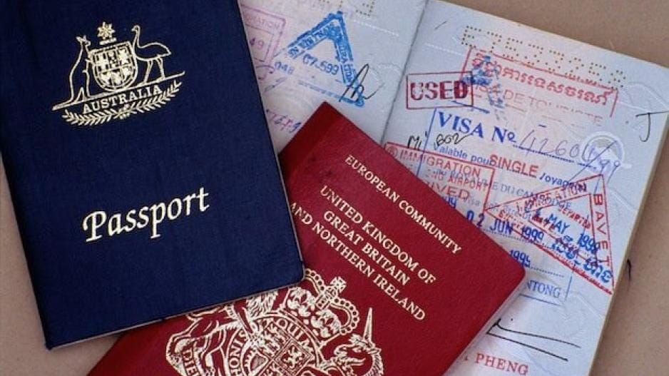Uganda travel entry planning with passport, documents, and airport arrival atmosphere